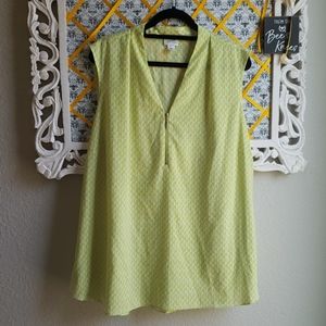 Lime green sleeveless blouse